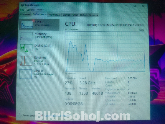 Asus PC and Gigasonic monitor 26 inch